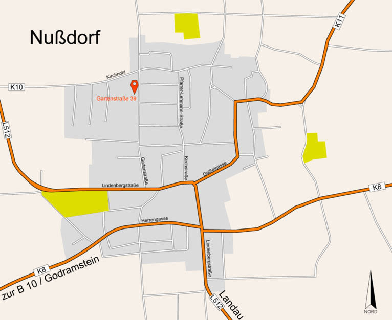 Nussdorf Anfahrtskizze